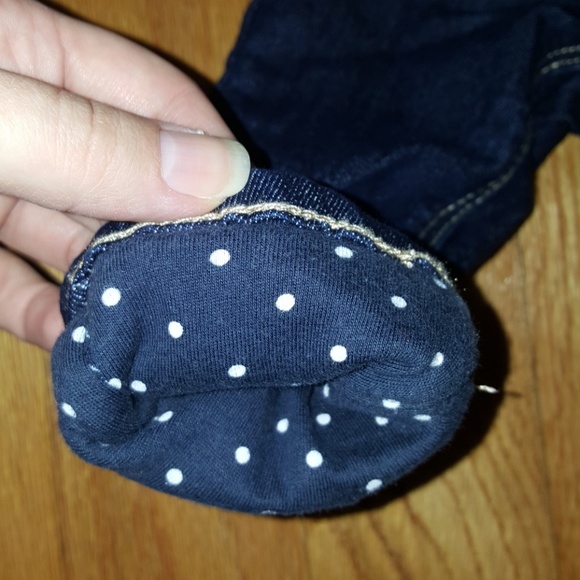 EUC Girl's GAP 6-12mo Polka Dot Lined Jeans - Picture 3 of 4